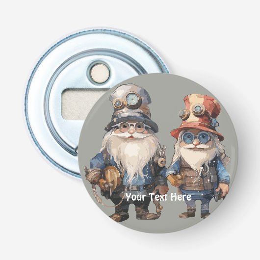 Old Steampunk Gentlemen off to work Flaschenöffner (Vorderseite)