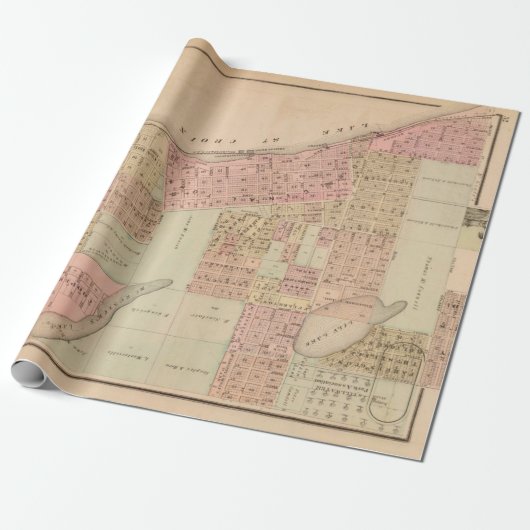 Old Stillwater MN Map (1874) Geschenkpapier (Ungerollt)