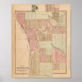 Old Stillwater MN Map (1874) Poster (Vorne)