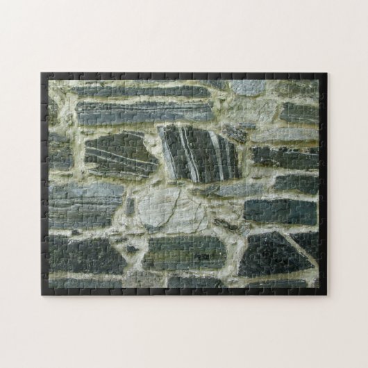 Old Stone Wall Black Frame Herausforderung Puzzle (Horizontal)