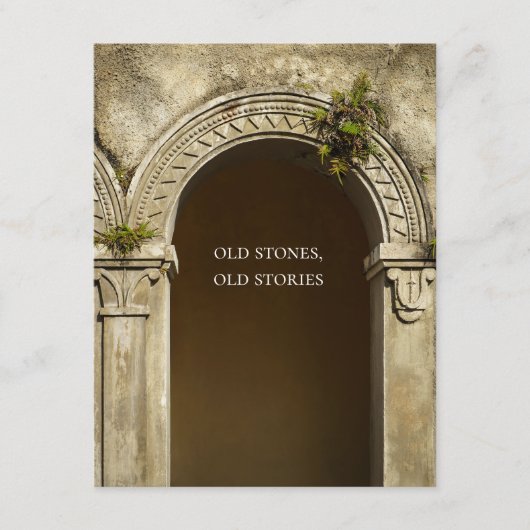 Old Stones, Old Stories, Poetic Architecture Card (Vorderseite)