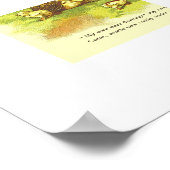 Old Storybook Page Mother Hen with Chicks Kinderzi Poster (Ecke)