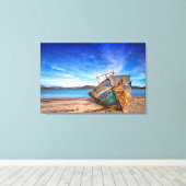 Old Stranded Ship Point Reyes, CA Leinwanddruck (Insitu (Holzboden))