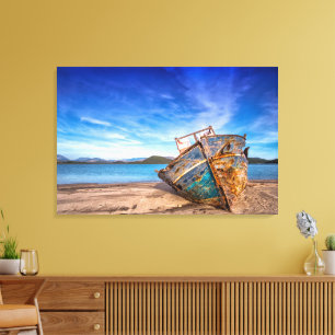 Old Stranded Ship Point Reyes, CA Leinwanddruck