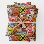 Old Street Signs Wrapping Paper Sheets Geschenkpapier Set (Beispiel)
