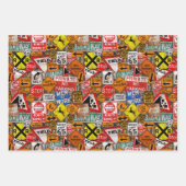 Old Street Signs Wrapping Paper Sheets Geschenkpapier Set (Vorderseite)