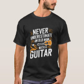 Old Strings, Loud Soul - Funny Guitar Wisdom T-Shi T-Shirt (Vorderseite)