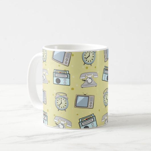 Old Stuff Muster Kaffeetasse (Vorderseite Links)