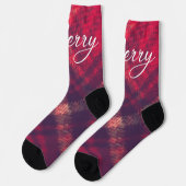 Old Style Classic Weihnachten Karierter Urlaub Cre Socken (Linkes Detail)