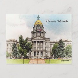 Old Style, Colorado Staat Hauptstadt Bldg, Denver, Postkarte