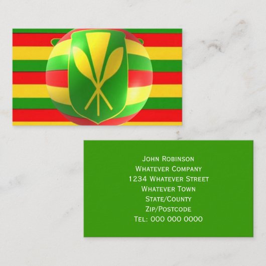 Old Style Hawaiian Flag Visitenkarte (Vorne/Hinten)