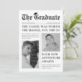 Old Style Newspaper Abschluss Ankündigung (Stehend Vorderseite)