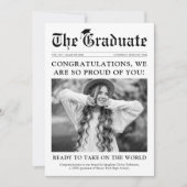 Old Style Newspaper Foto Abschluss Ankündigung (Vorderseite)