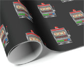 Old Style One Arted Bandit Slot Machine Gambling Geschenkpapier (Rolleneckpunkt)