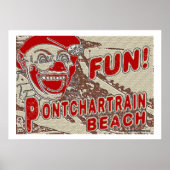 Old Style Pontchartrain Beach Sign Poster (Vorne)
