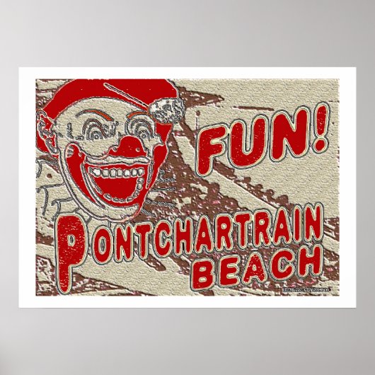 Old Style Pontchartrain Beach Sign Poster (Vorne)