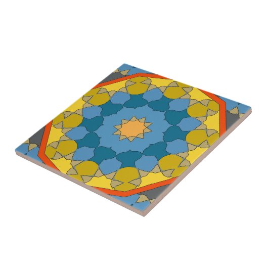 Old Style Spanish Tile Blues Fliese (Seite)