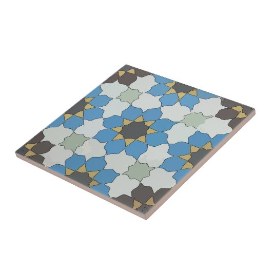 Old Style Spanish Tile Blues Fliese (Seite)