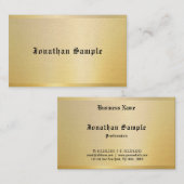 Old Style Text Gold Vintag Nostalgischer Klassiker Visitenkarte (Vorne/Hinten)