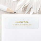 Old Style Text Stilvolle Marble Gold Rücksendeadre (Insitu)