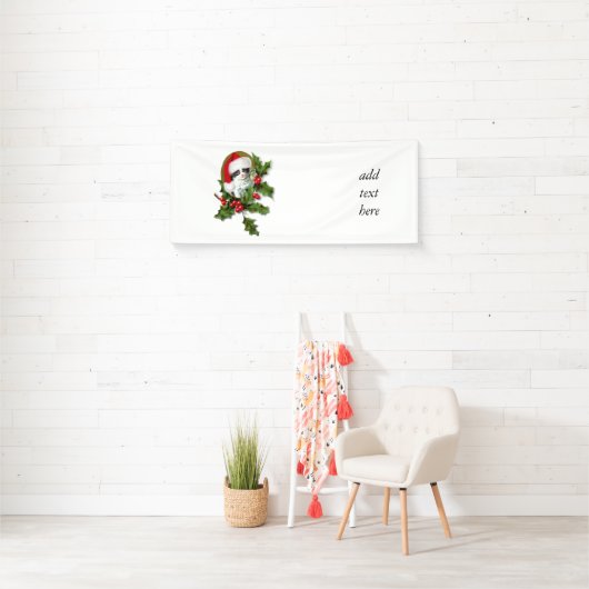 Old Style Vintage Weihnachts Kitten Banner (Insitu)