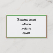 Old Style Vintage Weihnachts Kitten Visitenkarte (Rückseite)