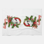 Old Style Weihnachten Kitten Jahreszeit Grüße Geschirrtuch (Horizontal)