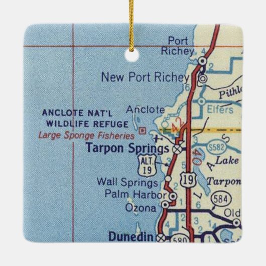 Old Tarpon Springs Keramikornament (Rückseite)