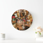 Old Teddy Bears Collection Große Wanduhr (Zuhause)