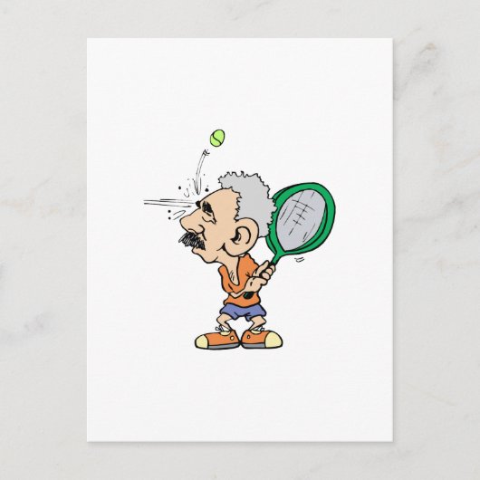 Old Tennis Player Postkarte (Vorderseite)