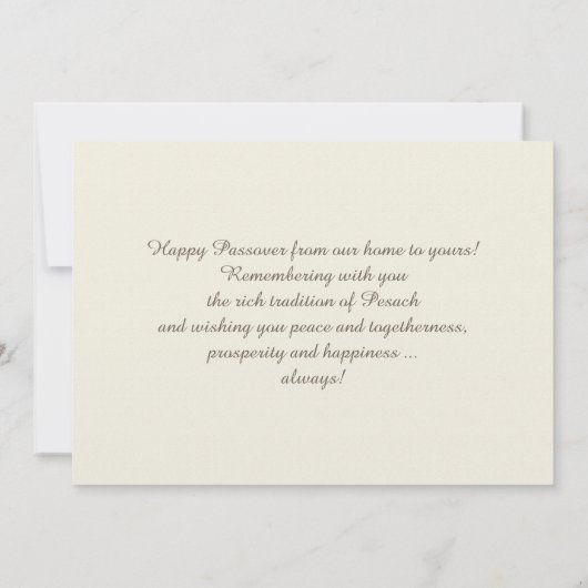 Old Testament Fine Art Pessach Grußkarte Karte (Rückseite)