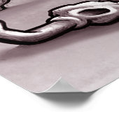 Old Texas Cartoon Map Poster (Ecke)