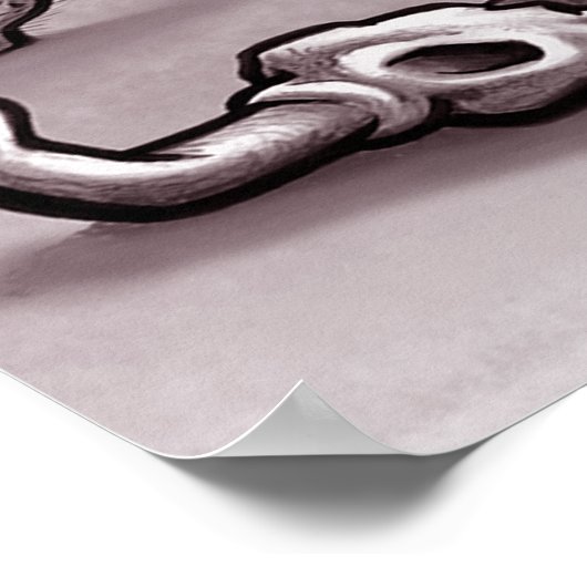 Old Texas Cartoon Map Poster (Ecke)