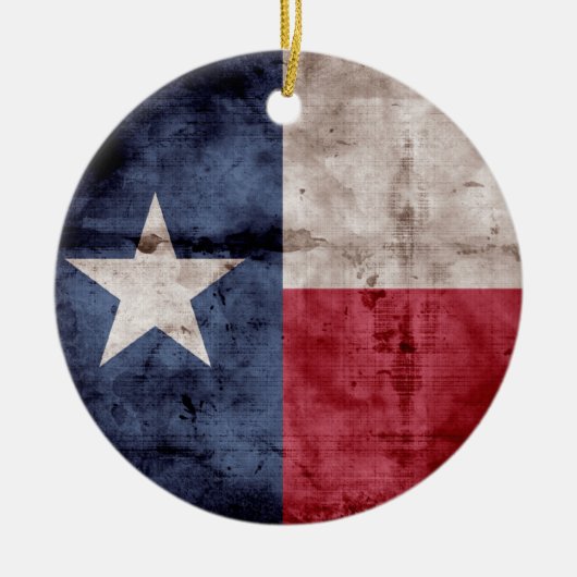 Old Texas Flag Keramik Ornament (Vorne)