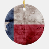 Old Texas Flag Keramik Ornament (Hinten)