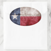 Old Texas Flag Ovaler Aufkleber (Tasche)