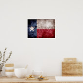 Old Texas Flag Poster (Küche)