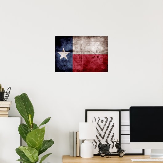 Old Texas Flag Poster (Heimbüro)