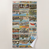 Old Texas Postcards Beach Handtuch (Vorderseite)