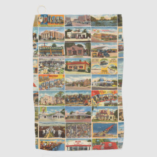 Old Texas Postcards Golf Handtuch