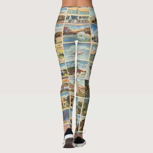 Old Texas Postkarten Leggings (Rückseite)