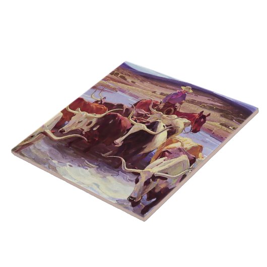 "Old Texas" von W Herbert Dunton Fliese (Seite)