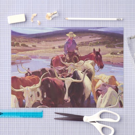 "Old Texas" von W Herbert Dunton Seidenpapier (Handwerk)