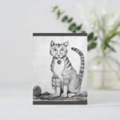 Old Tiger TomCat Postkarte (Stehend Vorderseite)