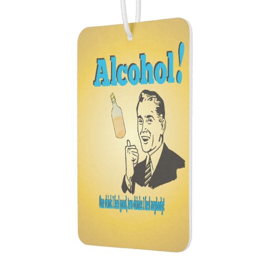 Old Time Alcohol Spaß Gag Jest Autolufterfrischer (Links)
