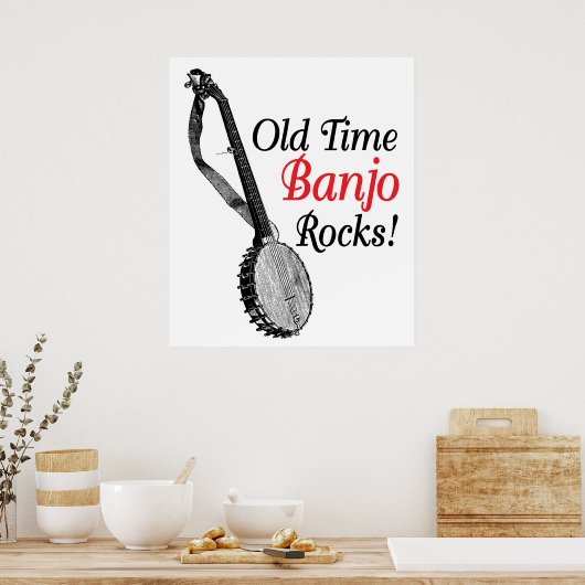 Old Time Banjo Poster (Küche)