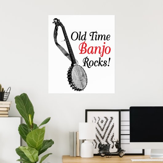 Old Time Banjo Poster (Heimbüro)