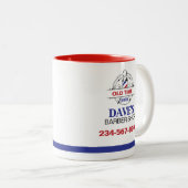 Old Time Barber Shop Zweifarbige Tasse (VorderseiteRechts)