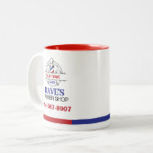 Old Time Barber Shop Zweifarbige Tasse (Vorderseite Links)