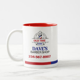 Old Time Barber Shop Zweifarbige Tasse